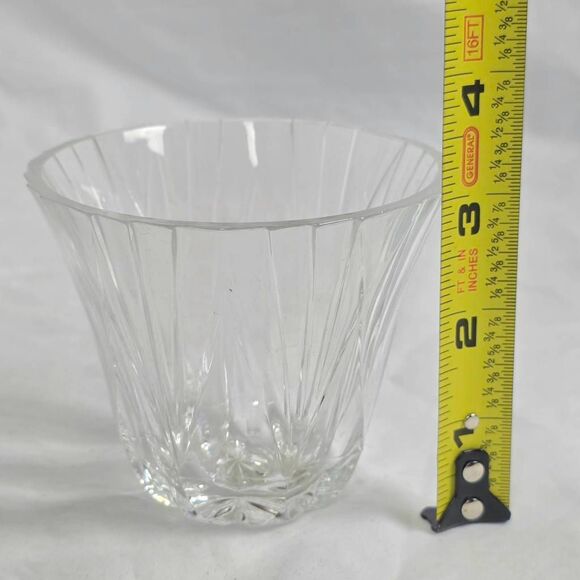 24% Lead Crystal Votive Holder Clear Cut Glass USA - Picture 2 of 3